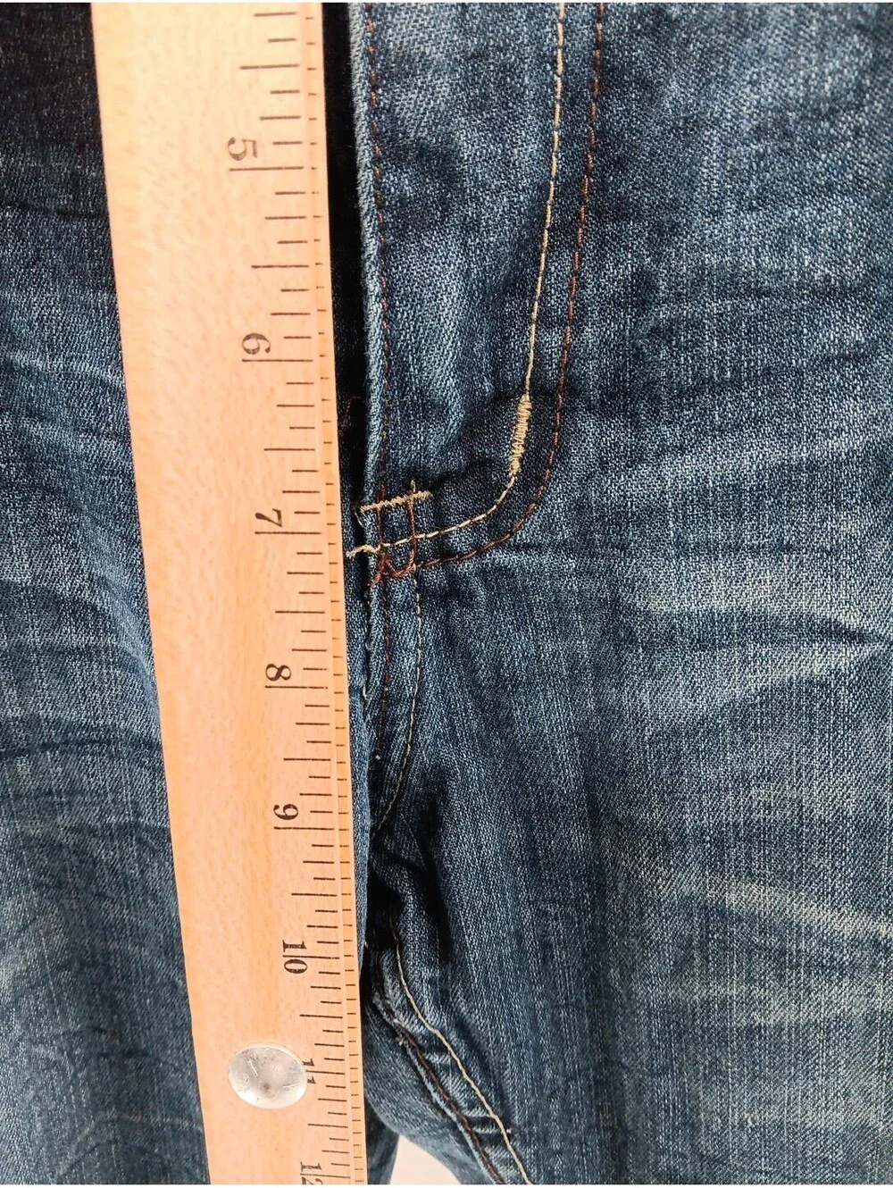 Indigo 30 Jeans Mens Size 34x32 Blue Denim Straight Fit Casual Skater Y2K Pants